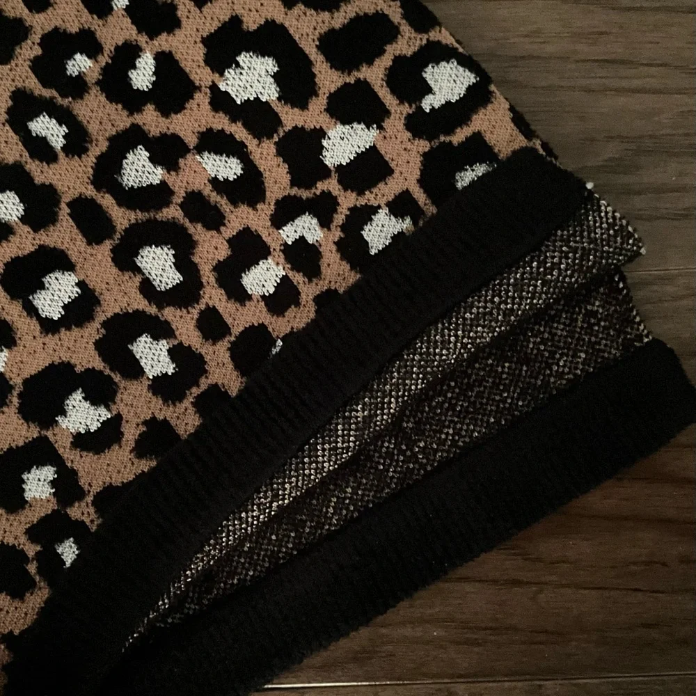 NWOT Michael Kors Leopard Print Sweater Spring SS Sweater - Picture 6 of 11